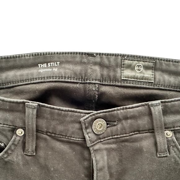Ag Jeans The Stilt Cigarette Leg Black Size 27 Regular Stretch Skinny Mid Rise - Picture 4 of 9
